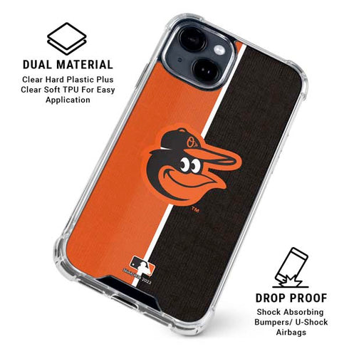 MLB Baltimore Orioles Split iPhone 15 Clear Case