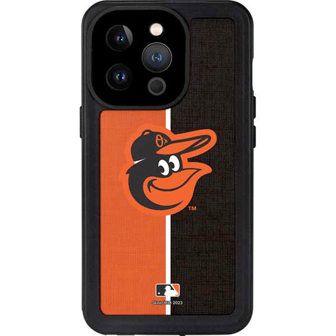 MLB Baltimore Orioles Split iPhone 15 Pro Waterproof Case