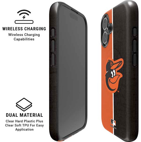 MLB Baltimore Orioles Split iPhone 16 Magsafe Impact Case