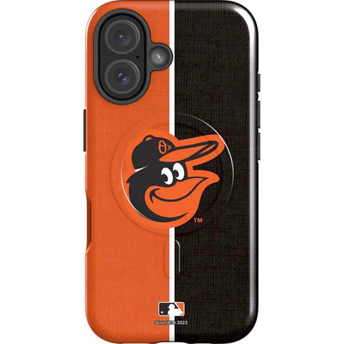 MLB Baltimore Orioles Split iPhone 16 Plus Magsafe Impact Case