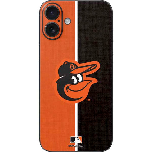 MLB Baltimore Orioles Split iPhone 16 Plus Skin