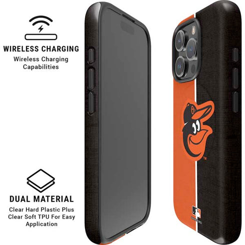 MLB Baltimore Orioles Split iPhone 16 Pro Magsafe Impact Case