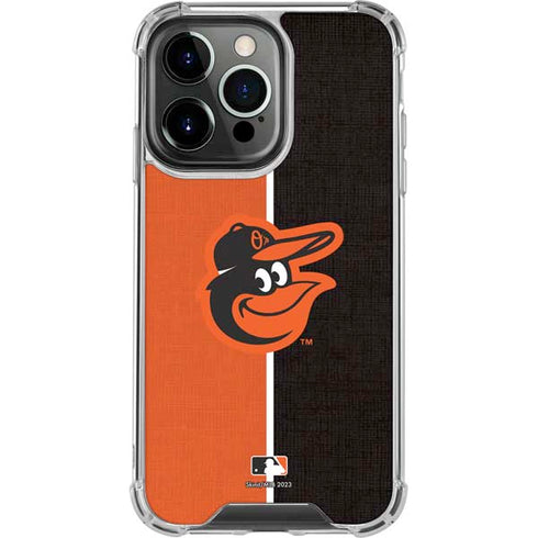 MLB Baltimore Orioles Split iPhone 16 Pro Max Clear Case