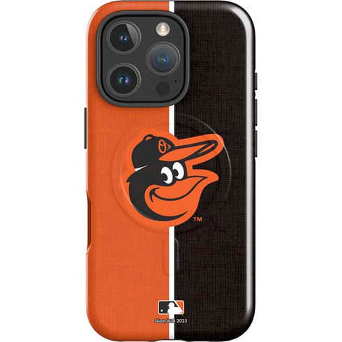 MLB Baltimore Orioles Split iPhone 16 Pro Max Magsafe Impact Case