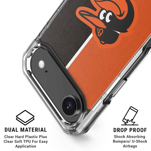 MLB Baltimore Orioles Split iPhone 17 Air Clear Case