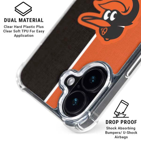 MLB Baltimore Orioles Split iPhone 17 Clear Case