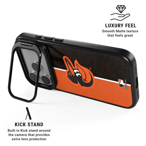 MLB Baltimore Orioles Split iPhone 17 Pro Kickstand Case