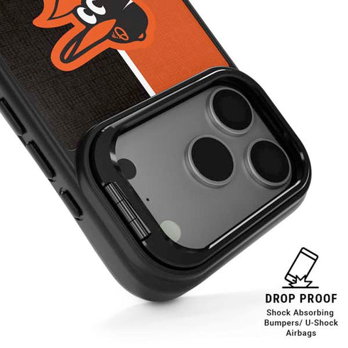MLB Baltimore Orioles Split iPhone 17 Pro Kickstand Case