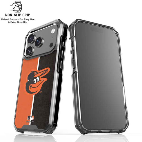 MLB Baltimore Orioles Split iPhone 17 Pro Max Clear Case
