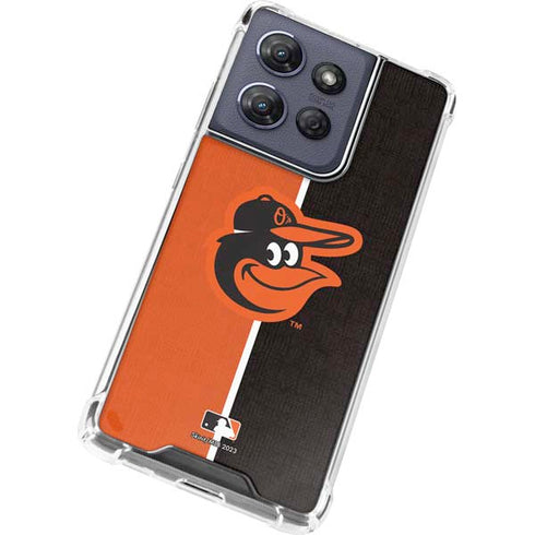 MLB Baltimore Orioles Split Moto G 5G (2025) Clear Case