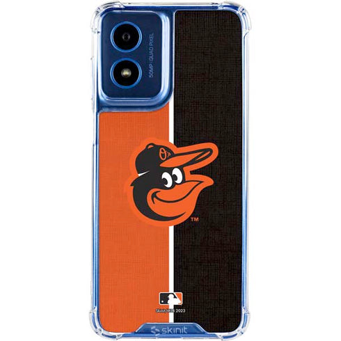 MLB Baltimore Orioles Split Moto G 5G (2024) Clear Case