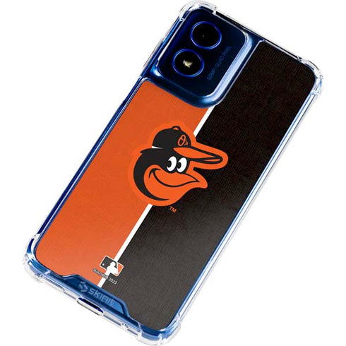 MLB Baltimore Orioles Split Moto G 5G (2024) Clear Case