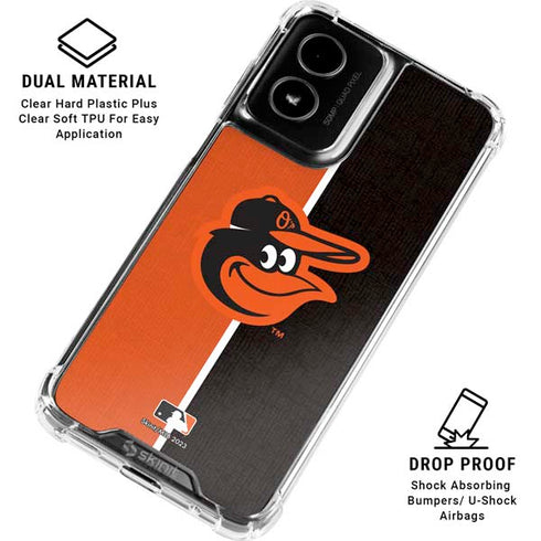 MLB Baltimore Orioles Split Moto G Power 5G (2024) Clear Case
