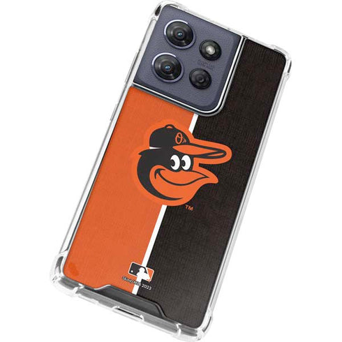 MLB Baltimore Orioles Split Moto G Stylus 5G (2025) Clear Case