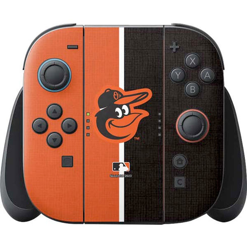 MLB Baltimore Orioles Split Nintendo Switch 2 (2025) Joy-Con Controller Skin
