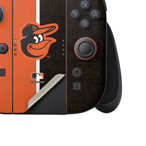MLB Baltimore Orioles Split Nintendo Switch 2 (2025) Joy-Con Controller Skin
