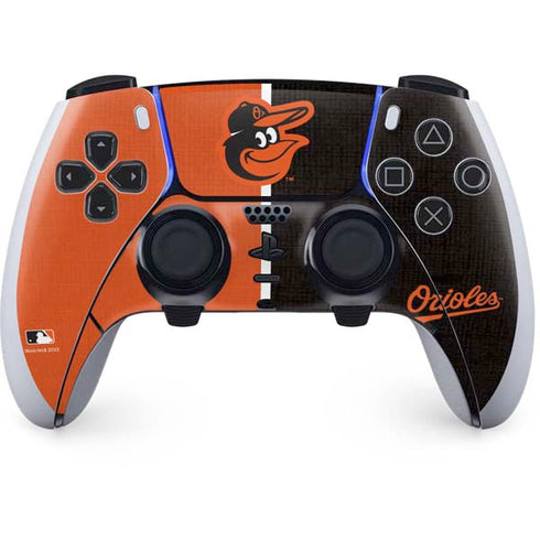 MLB Baltimore Orioles Split PS5 DualSense Edge Pro Controller Skin