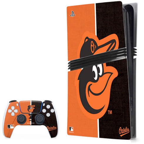 MLB Baltimore Orioles Split PS5 Pro Bundle Skin