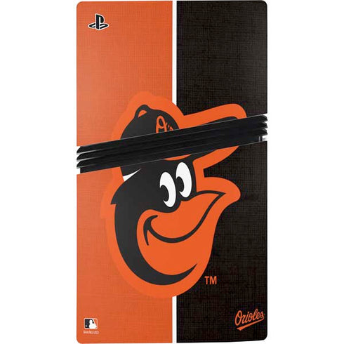 MLB Baltimore Orioles Split PS5 Pro Console Skin