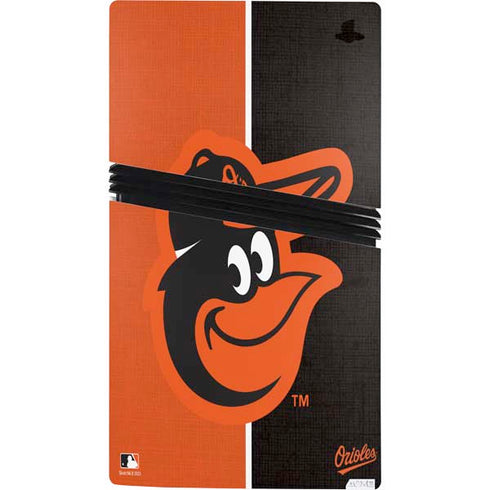 MLB Baltimore Orioles Split PS5 Pro Console Skin