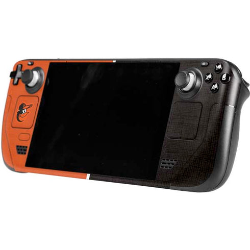 MLB Baltimore Orioles Split Steam Deck Handheld Gaming Computer Skin