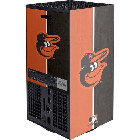 MLB Baltimore Orioles Split XBox Series X Digital Edition Console Skin