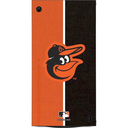 MLB Baltimore Orioles Split XBox Series X Digital Edition Console Skin