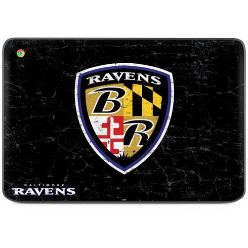 NFL Baltimore Ravens - Alternate Distressed HP Chromebook Skin