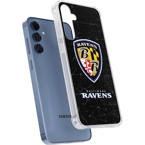 NFL Baltimore Ravens - Alternate Distressed Galaxy A55 5G Clear Case