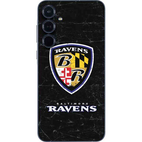 NFL Baltimore Ravens - Alternate Distressed Galaxy A55 5G Skin