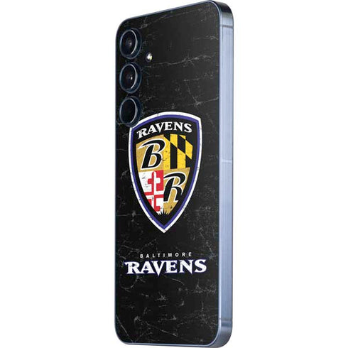 NFL Baltimore Ravens - Alternate Distressed Galaxy A55 5G Skin