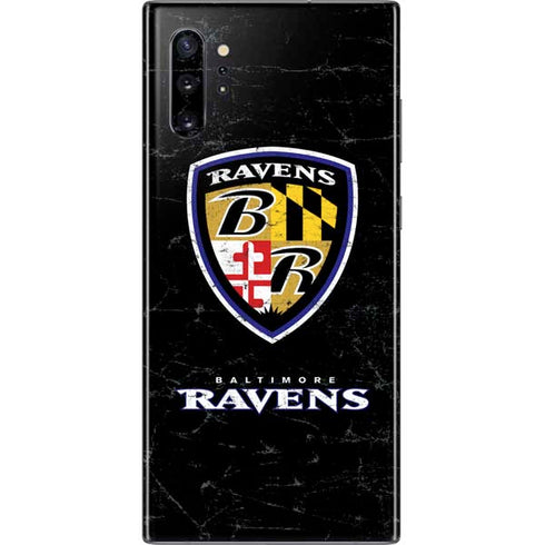 NFL Baltimore Ravens - Alternate Distressed Galaxy Note 10 Plus Skin