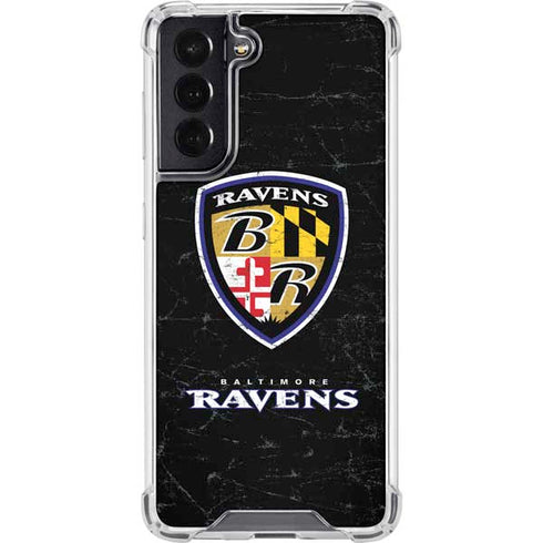 NFL Baltimore Ravens - Alternate Distressed Galaxy S22 Clear Case