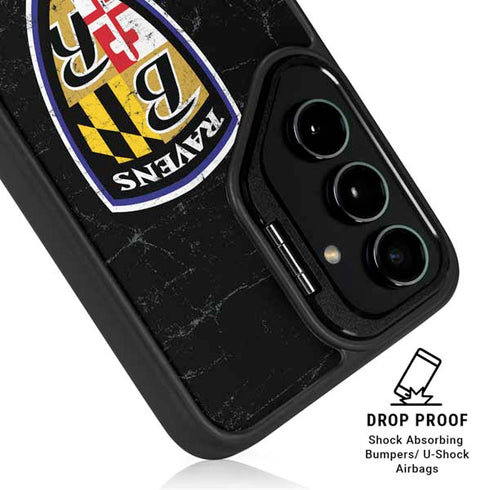 NFL Baltimore Ravens - Alternate Distressed Galaxy S25 Kickstand Case