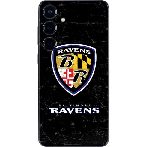 NFL Baltimore Ravens - Alternate Distressed Galaxy S25 Plus Skin