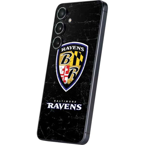 NFL Baltimore Ravens - Alternate Distressed Galaxy S25 Plus Skin