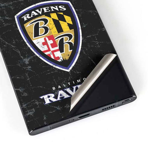 NFL Baltimore Ravens - Alternate Distressed Galaxy S25 Ultra Skin