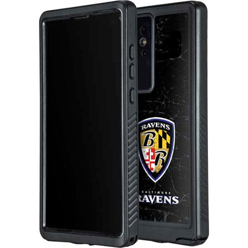 NFL Baltimore Ravens - Alternate Distressed Galaxy S24 Ultra Waterproof Case