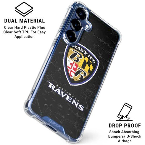 NFL Baltimore Ravens - Alternate Distressed Galaxy S25 Clear Case