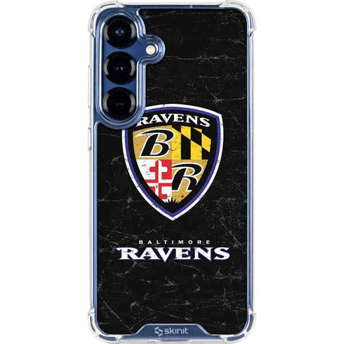 NFL Baltimore Ravens - Alternate Distressed Galaxy S25 Plus Clear Case