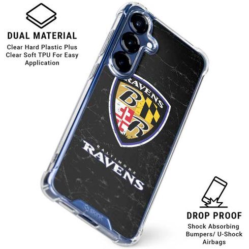 NFL Baltimore Ravens - Alternate Distressed Galaxy S25 Plus Clear Case