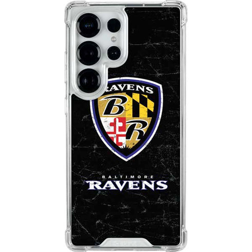 NFL Baltimore Ravens - Alternate Distressed Galaxy S26 Ultra Clear Case