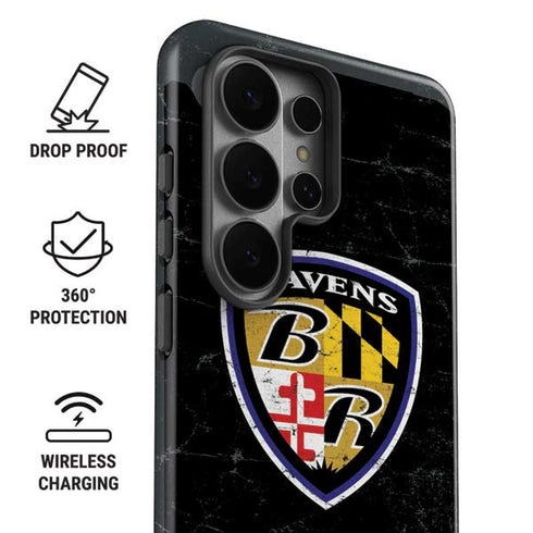 NFL Baltimore Ravens - Alternate Distressed Galaxy S26 Ultra Impact Case