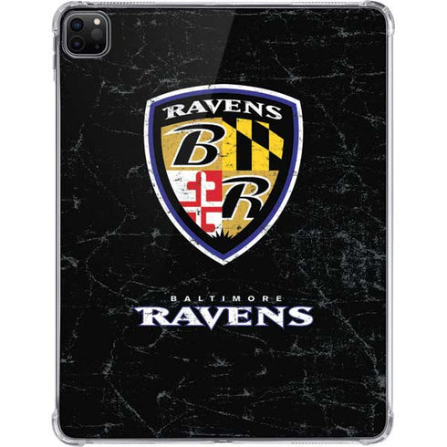 NFL Baltimore Ravens - Alternate Distressed iPad Pro 11in (2024) Clear Case