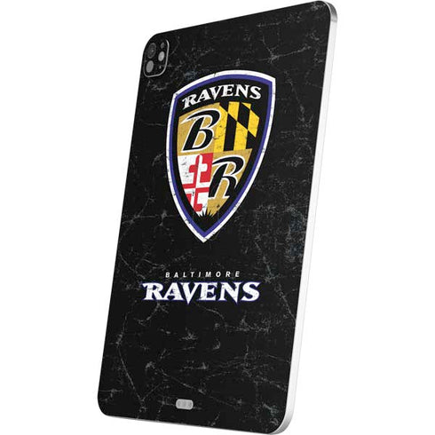 NFL Baltimore Ravens - Alternate Distressed iPad Pro 13in M4 (2024) Skin