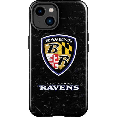 NFL Baltimore Ravens - Alternate Distressed iPhone 15 Impact Case