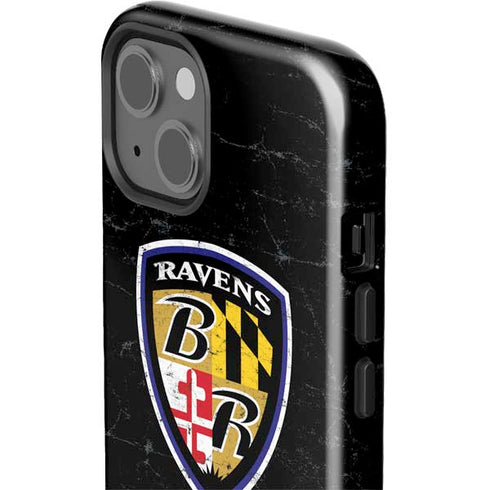 NFL Baltimore Ravens - Alternate Distressed iPhone 15 Impact Case