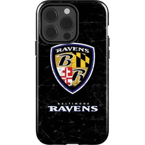 NFL Baltimore Ravens - Alternate Distressed iPhone 15 Pro Impact Case