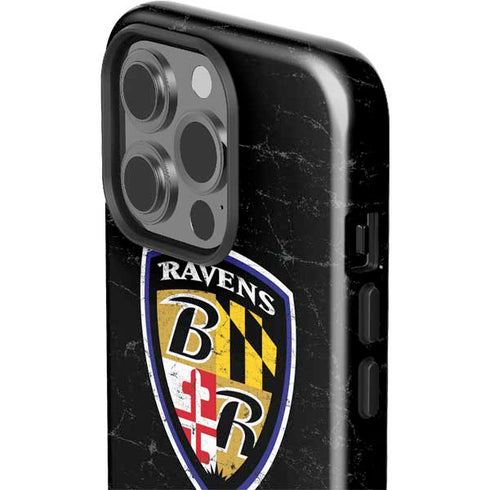 NFL Baltimore Ravens - Alternate Distressed iPhone 15 Pro Impact Case
