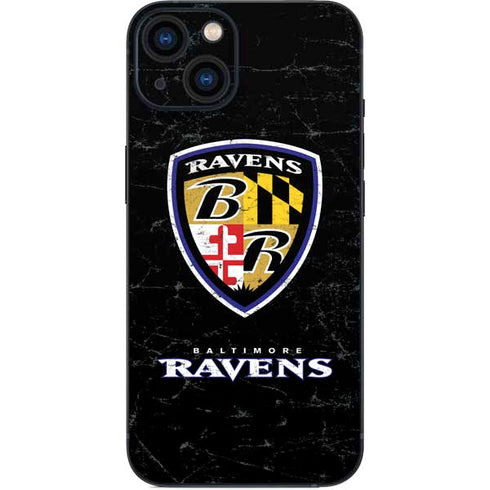 NFL Baltimore Ravens - Alternate Distressed iPhone 15 Skin